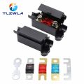 1Set Auto fuse Flat Plate Type 32V Fork Type Bolt Fuse Car Modification Stand 30A-100A Fuse Box. 