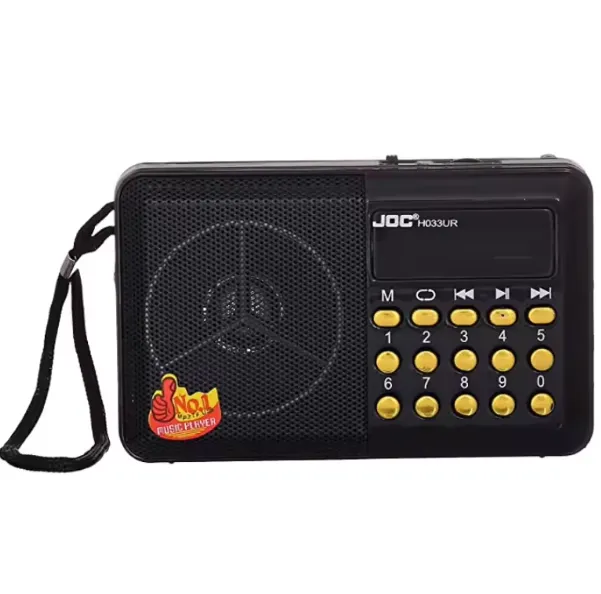 Joc Mini Digital Speaker with FM Radio and MP3 Player, Ultra-Compact Portable Speaker with Clear Sound Quality and Built-in FM Radio for Versatile Listening