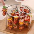 【Fast Delivery 1-4 day】6Qt/8Qt Air Fryer Skewer Stand Vertical Multi-pin Stainless Steel BBQ Holder Air Fryer Accessories for Grilling Kitchen Kabobs. 