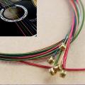 Rainbow Colorful Guitar Strings E-A for Acoustic Folk Guitar Classic Guitar Multi Color Acoustic Guitar Steel Strings 6pcs. 