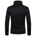 Yfashion Men hermal Cotton High Neck Sweaters Stretch urtleneck Shirt ops. 
