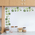 Green Leaf Vine Baseboard Wall Stickers Bedroom Living Room Corner Decoration Art Mural Home Decor. 
