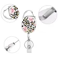 for Students Teachers Doctors ID Card Clip Keychain Holder Name Tag Holder Keyring Clip Key Ring Clip Retractable Badge Key Chain Badge. 