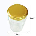 Glass Jar Bottle with Aluminium Lid  350 ml / Glass Bottle with Lid. 