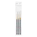 Monja 3Pcs/Set Nail Art Acrylic Transparent Handle Stripes Lines Liner Drawing Brush Pattern Design Painting Pen Manicure Tool. 