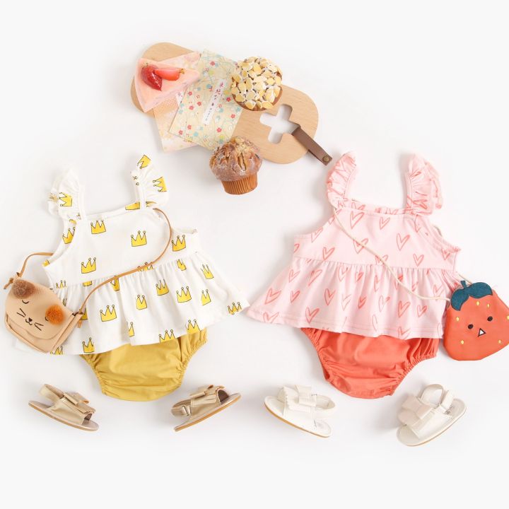 Summer%20Princess%20Baby%20Girls%20Clothing%20Set%20Cotton%20Newborn%20Baby%20Clothes%20Cute%20Toddler%20Girls%20Tops%20+%20Bloomer%202pcs%20-%20Image%202