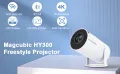 HY300 4K Smart Projector Android 11 Portable Wifi Mini Bluetooth 200Ansi Home Theater for SAMSUNG Apple Phone Movie 1080P. 