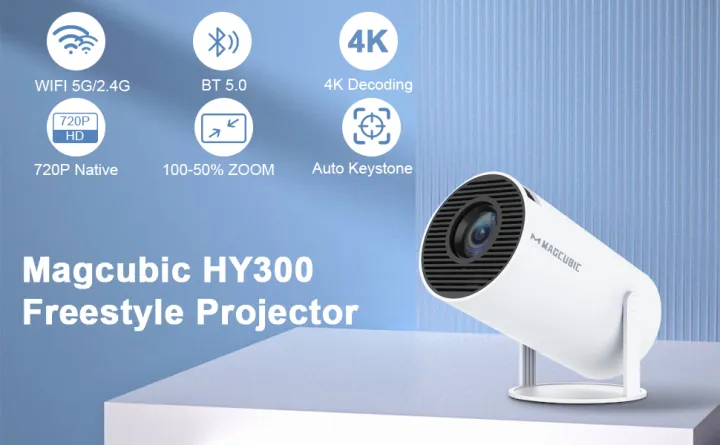 HY300%20Auto%20Keystone%20Correction%20Portable%20Projector,%204K/%20200%20ANSI%20Smart%20Projector%20with%202.4/5G%20WiFi,%20BT%205.0,%20130%20Inch%20Screen,%20180%20Degree%20Flip,%20Round%20Design,%20Home%20Video%20Projector%20-%20Image%204