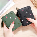 1pc Love Embroidery Women Wallet Cute Tassel Ladies Small Short Wallet Girl Zipper Purse Female Clutch Wallet Purse. 
