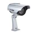 Solar Powered Dummy Camera Outdoor CCTV Security Red LED Record Cams. 