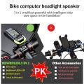 NEWBOLER Bicycle Speedometer With LED Bike Light And Horn USB Rechargeable Cycling Odometer Computer Ip65 Waterproof. 