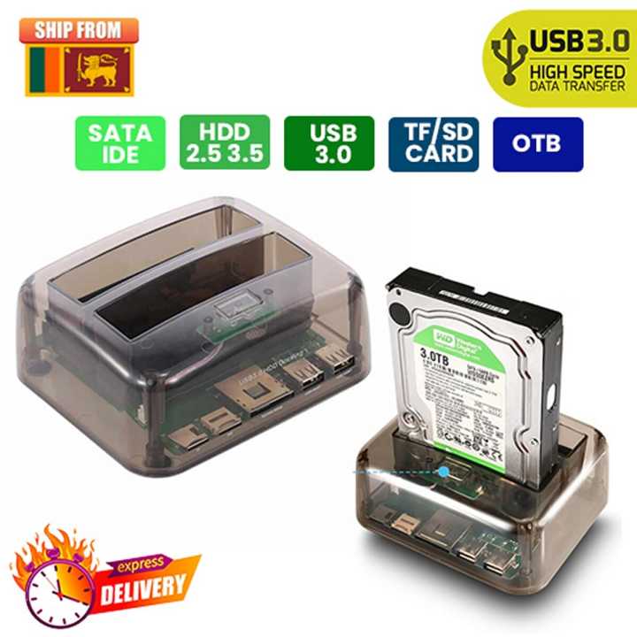USB 3.0 Dual Multifunction HDD Docking Station S8 Multifunction Hard Drive Base Dual Position