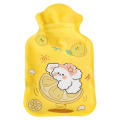 Hot Water Bottle with Cover 250ml Cute Cartoon Hot Water Bag for Hot and Cold Compress Winter Hand Feet Warmer for Menstrual Cramps Neck and Shoulder Relief functional. 