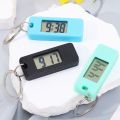 Creative Simple Rectangle Lightweight Practical Keychain Backpack Buckle Digital Watch New Delicate Luminous Silent Hangable ABS Pocket Electronic Clock Work Study Exam Supplies. 