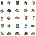 20/40pcs Ben Ten Stickers Benten Alien Force Ben 10Ultimate Aliens Stickers for Laptop Scrapbook Journal Kids Girls Boys Stickers. 
