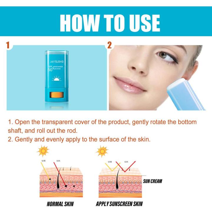 Moisturizing%20Sunscreen%20Stick%20SPF%2050+%20Light%20Non-stick%20Waterproof%20Sweat-proof%20UV%20Protection%20Uniform%20Complexion%20Face%20Protection%20-%20Image%204