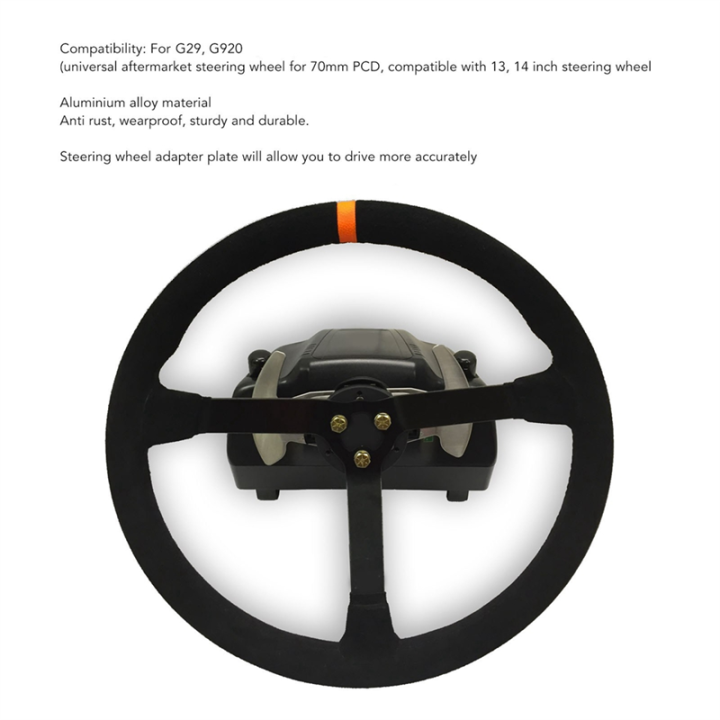 NCANRUI%20Aluminum%2070MM%20Steering%20Wheel%20Adapter%20Sim%20Racing%20Gaming%20Steering%20Wheel%20Adapter%20for%20G29%2013/14inch%20-%20Image%203