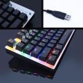 Metoo Gaming Mechanical Keyboard 87/104 Anti-ghosting Luminous Blue Red Black Switch Backlit LED wired Keyboard Russian sticker. 