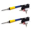 2X DC 12V Portable Soldering Iron Low-Voltage Car 60W Welding Rework Repair Tools with Aligator Cilp. 