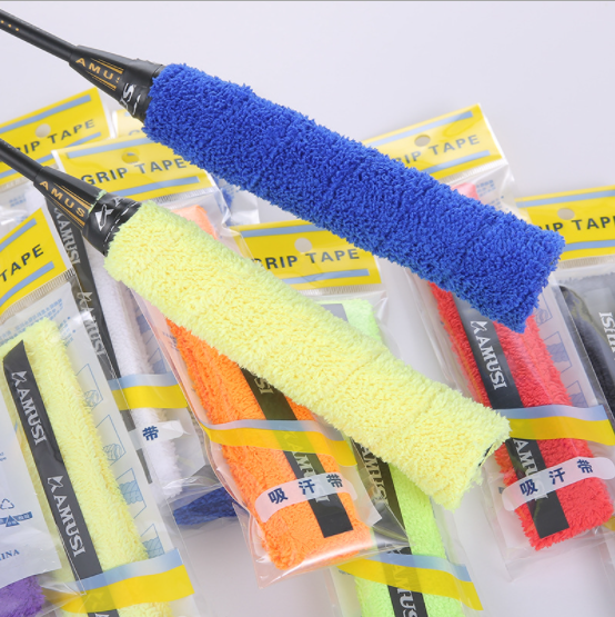 {FAST SHIPPING} Badminton Pu Grip Towel Grip Extra Soft Micro Fiber Cotton Badminton Pu Grip Anti Slip Sweat Absorb Replacement Grip Kain
