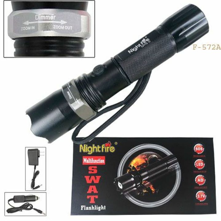 Swat Led Torch With Flashlight 2 in 1