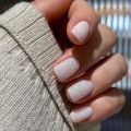24PCS Short Square False Nails French White Edge Nials Silver Flame Full Cover Press On Nails Detachable Ballerina Nail Tip. 
