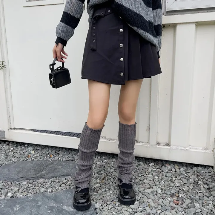 Y2K%20Harajuku%20Style%20Japanese%20Lolita%20Leg%20Warmers%20Women%20Ankle%20Warmer%20Girls%20Gothic%20Long%20Socks%20Thin%20Knitted%20Cosplay%20Heap%20Heap%20Socks%20-%20Image%204