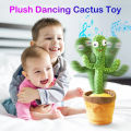 Dancing Cactus Toys 120 English Songs LED Illuminated Cute Singing Recording Talking Cactus Rechargeable Dencing Cactus Toy for Kids Baby Boys Girls Birthday Gift Boneka Kaktus Menari Bercakap Plush Toy 跳舞仙人掌玩具. 