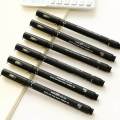 RHS Online 6PCS UNI Drawing Pen Ultra Fine Line Marker Black Ink 005 01 02 03 05 08 Micron Sketch Pen Art Supplies. 