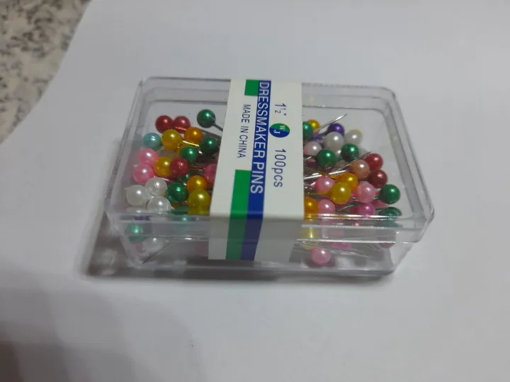 DRESSMAKER%20PINS-100Pcs/Box%20Colorful%20multicolor%20%20Round%20Pearl%20Head%20Needles%20Stitch%20Straight%20Push%20Sewing%20Pins%20For%20Dressmaking%20DIY%20Sewing%20Tools%20Positioning%20-%20Image%203
