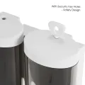 Wall mounted double liquid hand wash 200ml x 2 for hotel use. 