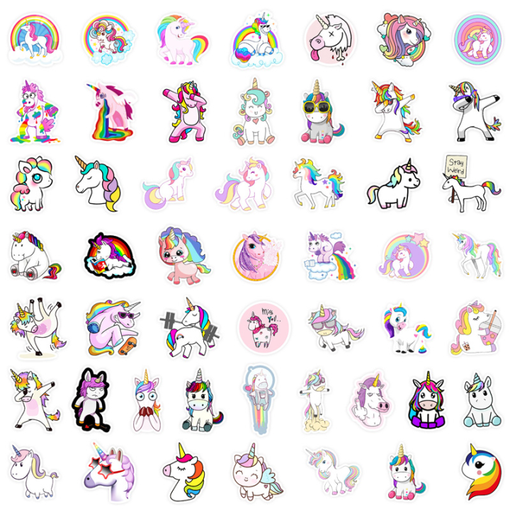 20/40/60%20pcs%20of%20cartoon%20cute%20unicorn%20sticker%20pack%20for%20girls%20kids%20graffiti%20Stickers%20-%20Image%203