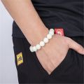 8/10/12/14mm Yellow Green Luminous Stone Transfer Bracelet / Blue Green Ball Beaded Bracelet / Luminous Bracelet for Men and Women / Jewelry. 