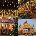 Auoyo Light Strip Christmas Lights Icicle Lighting 4M Curtain String Lights Waterproof Socket Party Garden Eaves Outdoor Decoration For Wedding Party Home Garden Street. 