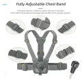 Action Camera Chest Mount Harness Strap Adjustable for Live Skiing. 