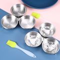 3In1 Stainless Steel Steamed Egg Mold Household Egg Steamer Creative Heart Shaped Egg Poachers Home Kitchen Accessories-B. 