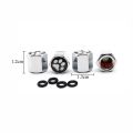 【Silver】 DSYCAR 4Pcs/Set Zinc Alloy Animal Footprint Style Tire Valve Stem Cap Tire Wheel Stem Air Valve Caps for Auto New. 