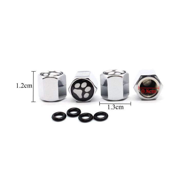 %E3%80%90Silver%E3%80%91%20DSYCAR%204Pcs/Set%20Zinc%20Alloy%20Animal%20Footprint%20Style%20Tire%20Valve%20Stem%20Cap%20Tire%20Wheel%20Stem%20Air%20Valve%20Caps%20for%20Auto%20New%20-%20Image%205