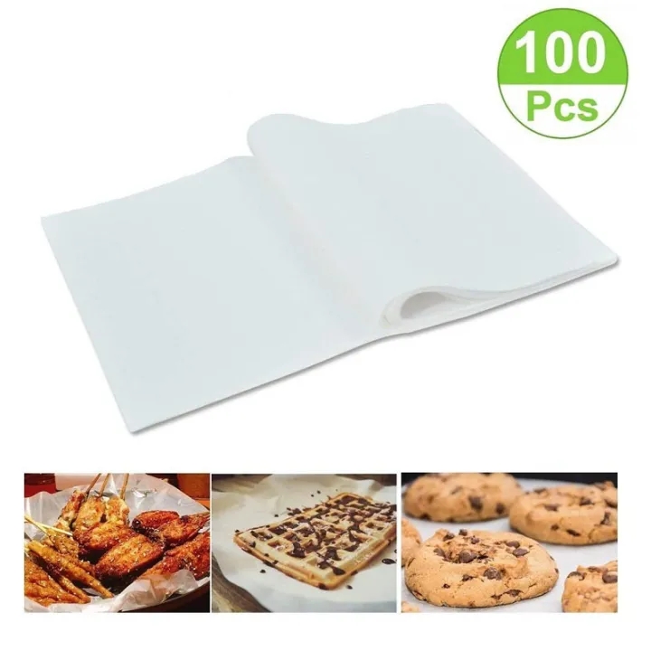 100Pcs%20Parchment%20Paper%20Sheets%20Unbleached%20Non-Stick%20Air%20Fryer%20Bread%20Cookie%20Baking%20Paper%20-%20Image%209