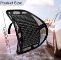 umbar Mesh Back Brace Support Office Home Car Seat Chair Ventilate Cool Cushion Pad with Massage | Breathable, Massage Beads for Ultimate Comfort, Lumbar Support, Back Support with Wooden Beads Provide Massage Feature, Breathable Back Support Cushion. 