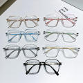 Transparent Big Frame Anti-blue Light Glasses Prescription Glass Frames Retro Unisex Square Frame Blue Light Blocking Glasses Lightweight Square Transparent Glasses for for Men Women  Lenses Comfort. 