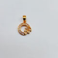 Gold Plated Round Shape Design Pendant For Women. 