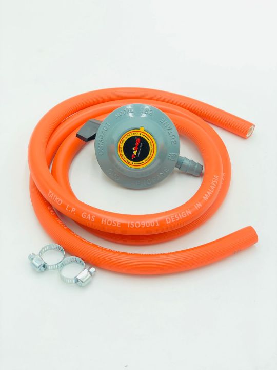Taiko%20LPG%20Gas%20Regulator%20Set%20with%20Hose%201.5%20Yard%20-%20Image%202
