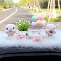 Car Accessories Decoration Car Creative Car Interior Dashboard Car Decoration Shaking Head Pig New Men and Women. 