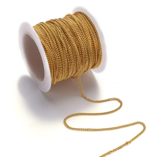 1/2/5/10Meter%202.0/2.5mm%20Gold%20Stainless%20Steel%20Flat%20Cable%20Necklace%20Chains%20Accessories%20For%20Bracelet%20Jewelry%20Makings%20Components%20DIY%20-%20Image%206