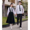 Junior High School Uniform Class Uniform Set College Style Summer High School Students Graduation Korean Style Chorus Recitation Performance Skirt. 