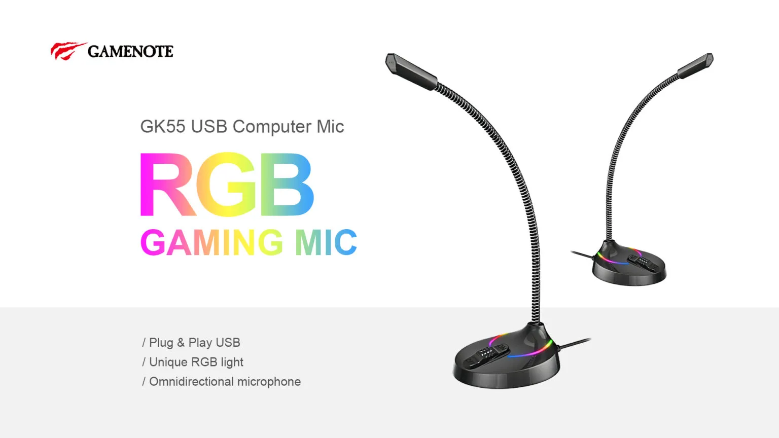 Compact Design of Havit GK55 USB Gaming Mic