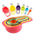 6 in 1 Measuring Spoons set DIY Plastic Kitchen measuring tools colorful with degree scale coffee milktea Measuring Scoop. 