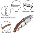 Niceyard Multifunction Opener Professional Bottle Opener With Portable Wooden Handle Screw Corkscrew. 