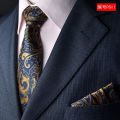 Gravatas Jacquard 8CM Ties For Men Fashion Necktie Handkerchief Sets Tie And Pocket Square Set Trajes De Hombre Boda 2022. 